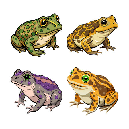 Realistic Betic Midwife Toad Color Illustrationのイラスト素材