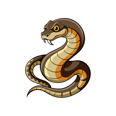 Vivid Sidewinder in Desert Environmentのイラスト素材