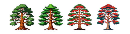 Stunning Himalayan Cedar Tree Graphicのイラスト素材