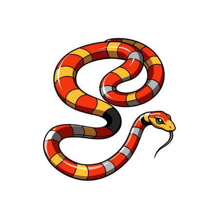 Stunning Arizona Coral Snake Color Vector Artのイラスト素材