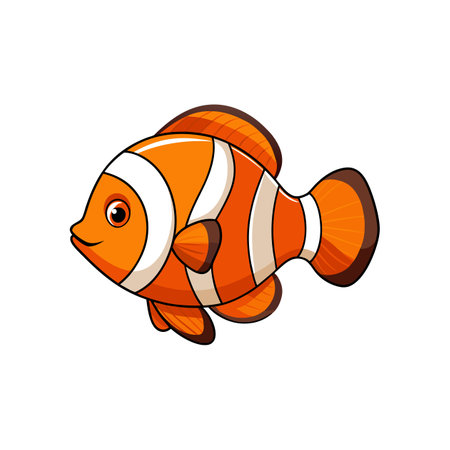 Vivid Clownfish in Aquatic Coral Environmentのイラスト素材