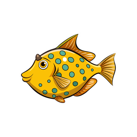 Vivid Cowfish in Underwater Environment Art