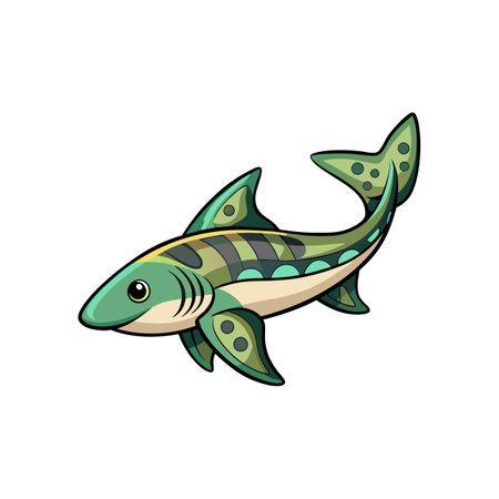 Stunning Epaulette Shark Underwaterのイラスト素材