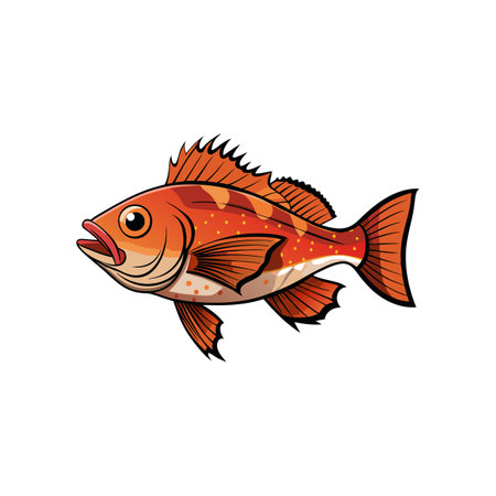 Dynamic Wildfin Rockfish Artwork in Natural Habitat