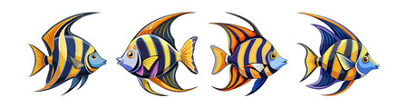 Wandering Angel Fish Realistic Illustration with Bright Colors