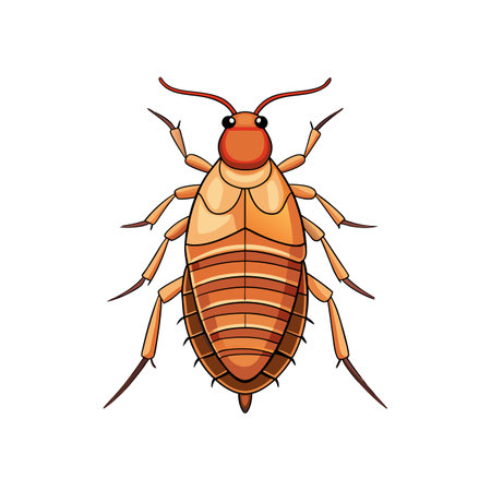 Vivid Booklouse Animal Colorful Illustrationのイラスト素材