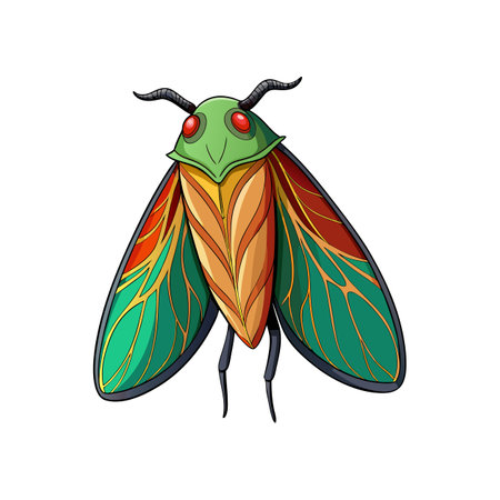 Unique Buffalo Treehopper Realistic Illustrationのイラスト素材