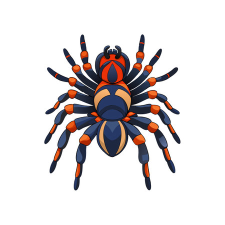 Stunning Colorful Chilobrachys Arachnid Artworkのイラスト素材