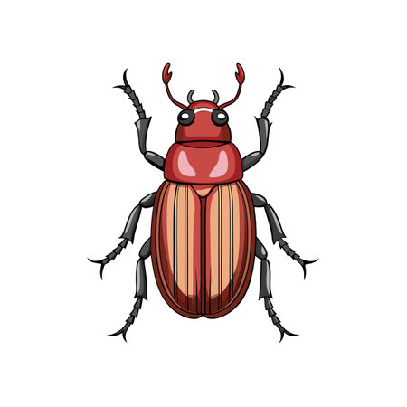Realistic Colorful Chafer Animal Illustrationのイラスト素材