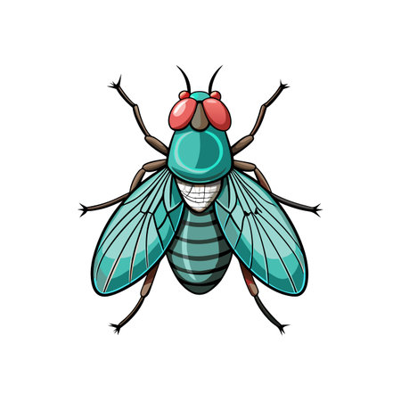 Colorful Realistic Illustration of Cluster Flyのイラスト素材