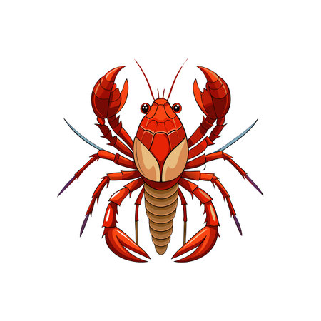 Unique Cyclodorippidae Crustacean Realistic Illustrationのイラスト素材