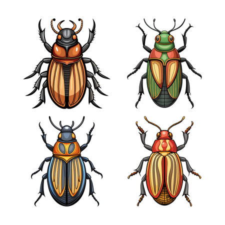 Realistic Color Illustration of Deathwatch Beetleのイラスト素材