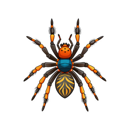 Vivid Amaurobius Arachnid Detailed Artworkのイラスト素材