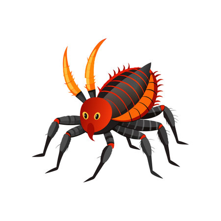 Realistic Color Illustration of Callilepisのイラスト素材