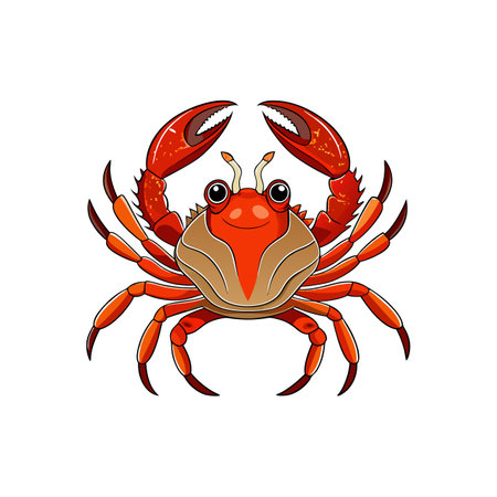 Realistic Craspedoniscus Crustacean Colorful Illustrationのイラスト素材