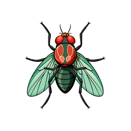 Realistic Color Illustration of Flesh Flyのイラスト素材