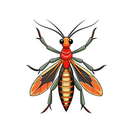 Stunning Colorful Scorpionfly Artworkのイラスト素材