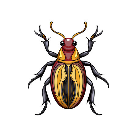 Vivid Vine Weevil Artwork Emphasizing Its Featuresのイラスト素材