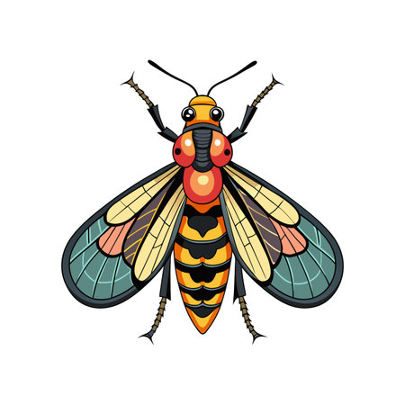 Unique Sawfly Animal Realistic Illustrationのイラスト素材