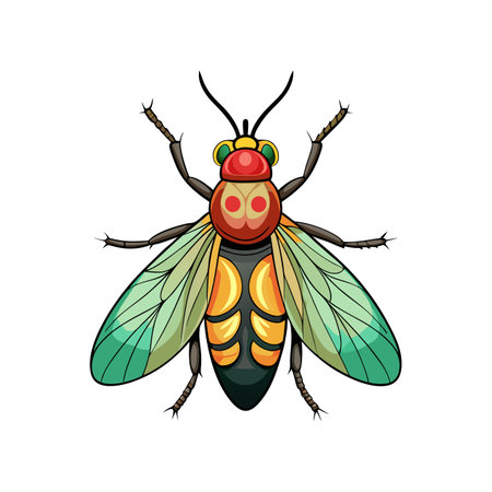 Realistic Pear Sawfly Illustration Highlighting Its Featuresのイラスト素材