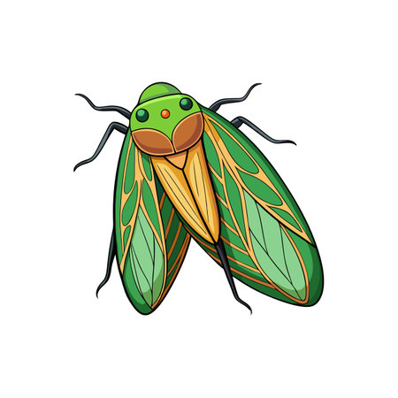 Realistic Potato Leafhopper Colorful Illustrationのイラスト素材