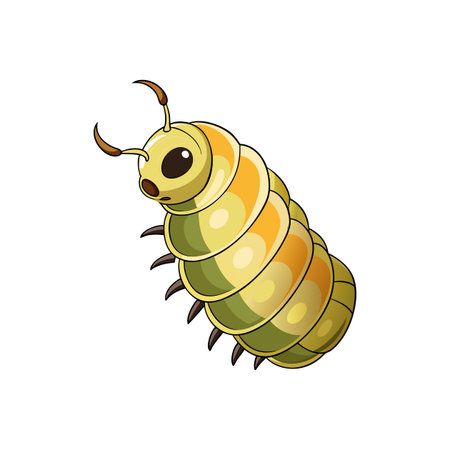 Vivid Artwork of Silkwormのイラスト素材