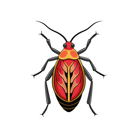 Detailed Color Illustration of Seed Bugのイラスト素材