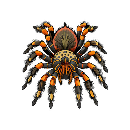 Charming Grammostola Illustration Emphasizing Unique Featuresのイラスト素材