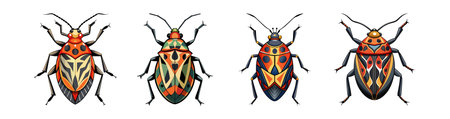 Realistic Harlequin Bug Artwork Capturing Nature's Detailのイラスト素材