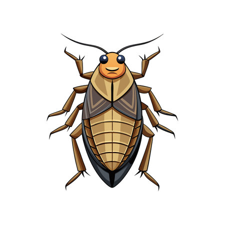 Charming Illustration of Giant Water Bug Showcasing Detailのイラスト素材