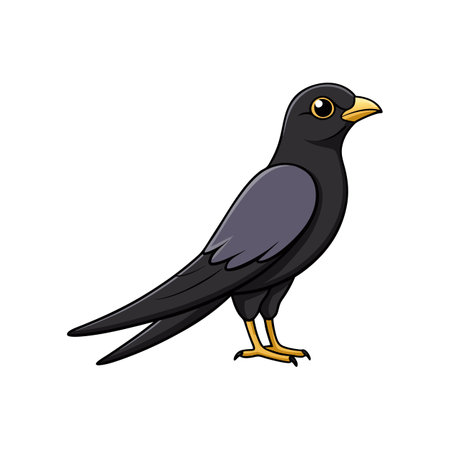 Colorful Black Swift Bird Artwork for Nature Enthusiastsのイラスト素材
