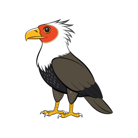 Vivid Crested Caracara Designのイラスト素材