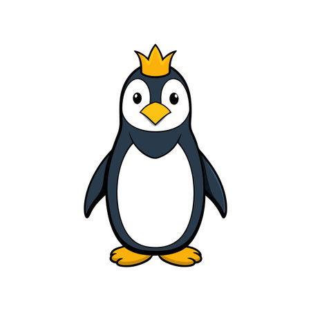 Beautiful King Penguin Bird Artistic Artworkのイラスト素材