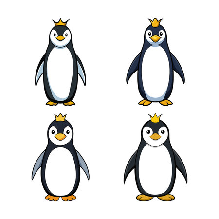 Majestic King Penguin Bird Realistic Artのイラスト素材