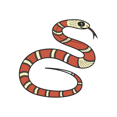Detailed Representation of False Coral Snake in Color