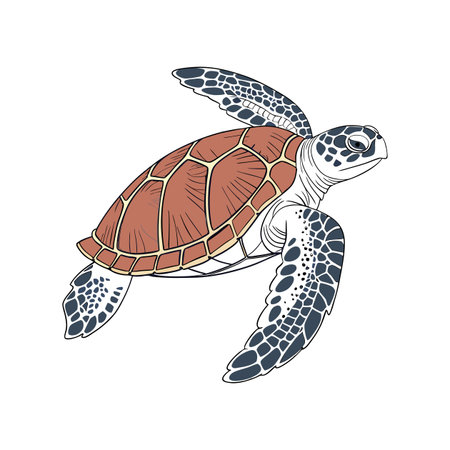 Realistic Mata Mata Turtle in Its Environment