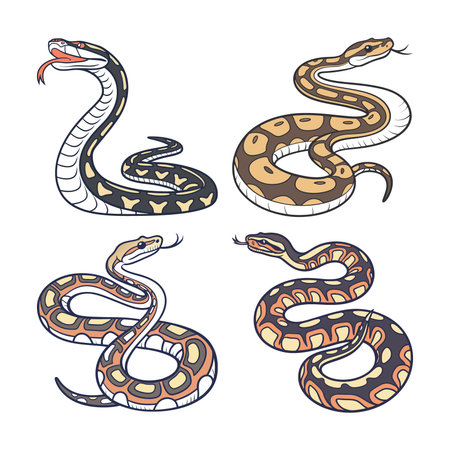 Realistic Angolan Python Color Illustration