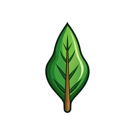 Artistic Broad Leaf Arrowhead Illustration with Textureのイラスト素材