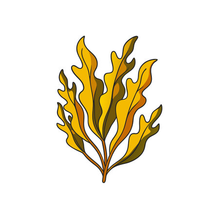 Detailed Kelp Realistic Artwork for Health Applicationsのイラスト素材