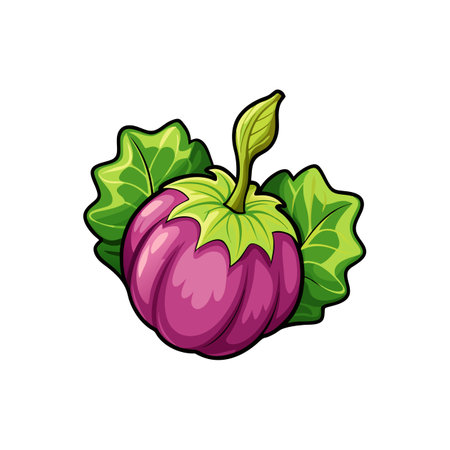Vivid Mallow Vegetable Color Illustrationのイラスト素材