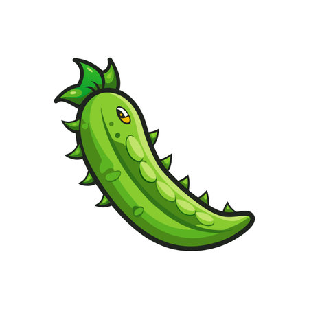 Vibrant Guar Artwork Highlighting Unique Featuresのイラスト素材