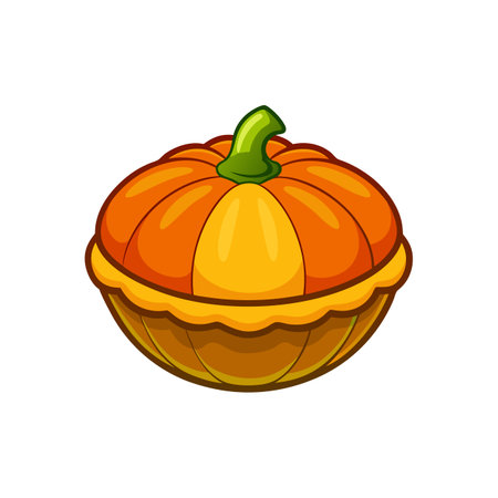 Vibrant Pie Pumpkin Illustration for Culinary Useのイラスト素材