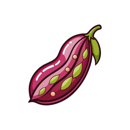 Borlotti Beans Colorful Realistic Illustrationのイラスト素材