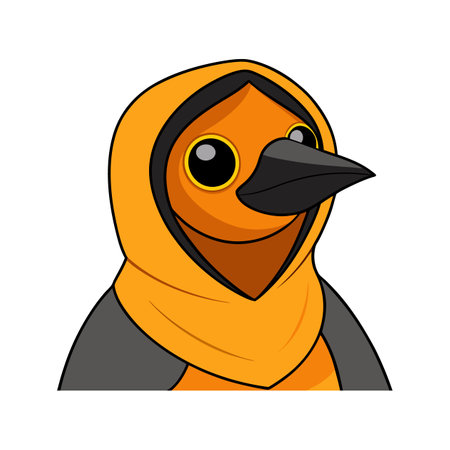 Vivid Hooded Oriole Bird Designのイラスト素材