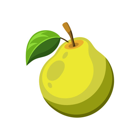 Realistic Asian Pear Fruit with Colorful Displayのイラスト素材