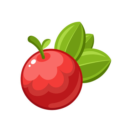 Lively Bearberry Fruit Design with Bowlのイラスト素材