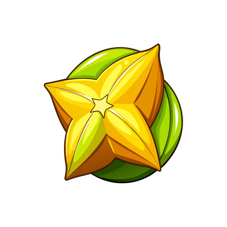 Vibrant Carambola Fruits in Charming Representationのイラスト素材