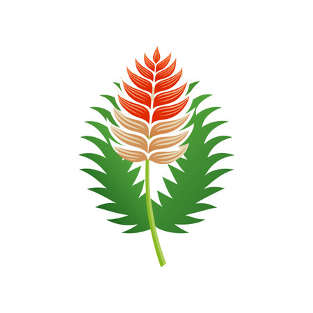 Gorgeous Ostrich Fern Flower Illustration for Gardensのイラスト素材