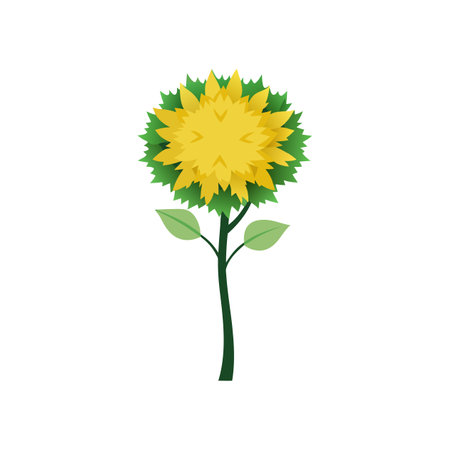 Vibrant Tree Groundsel Flower Artのイラスト素材