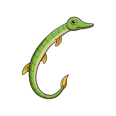 Bay Pipefish with Eye-Catching Realistic Colorsのイラスト素材